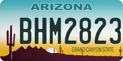 AZ license plate BHM2823