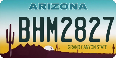 AZ license plate BHM2827