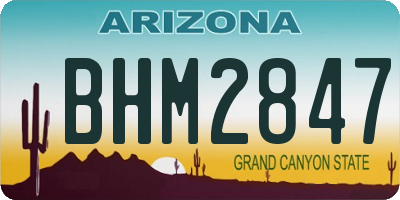 AZ license plate BHM2847