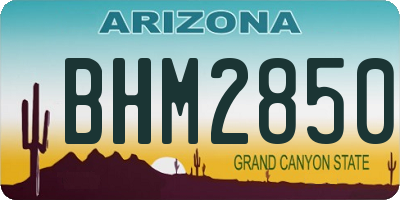 AZ license plate BHM2850