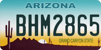 AZ license plate BHM2865