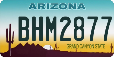 AZ license plate BHM2877