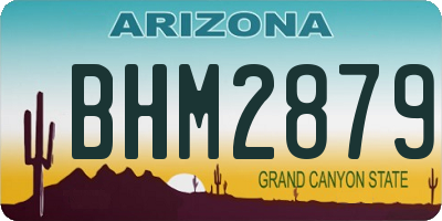 AZ license plate BHM2879