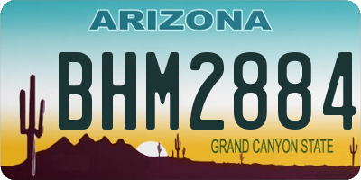 AZ license plate BHM2884