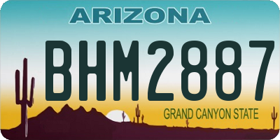 AZ license plate BHM2887