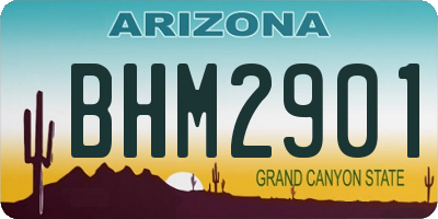 AZ license plate BHM2901