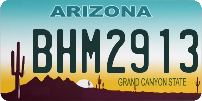 AZ license plate BHM2913