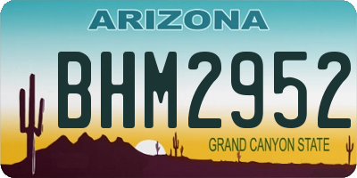 AZ license plate BHM2952