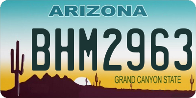 AZ license plate BHM2963