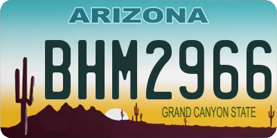 AZ license plate BHM2966