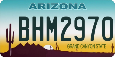 AZ license plate BHM2970