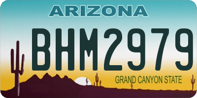 AZ license plate BHM2979