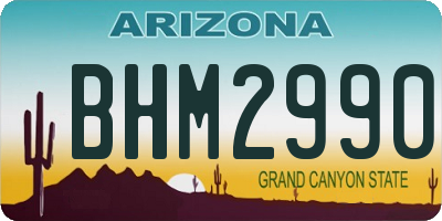 AZ license plate BHM2990
