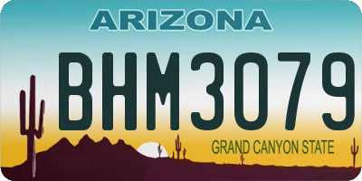 AZ license plate BHM3079