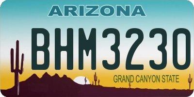 AZ license plate BHM3230