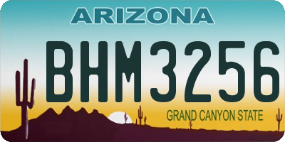 AZ license plate BHM3256