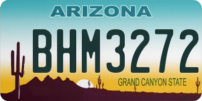 AZ license plate BHM3272