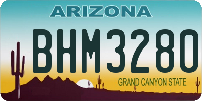 AZ license plate BHM3280