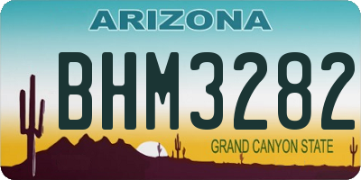 AZ license plate BHM3282