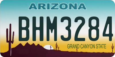 AZ license plate BHM3284
