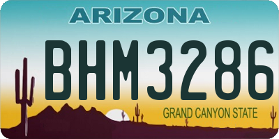 AZ license plate BHM3286
