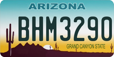 AZ license plate BHM3290