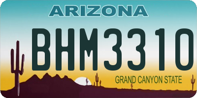 AZ license plate BHM3310