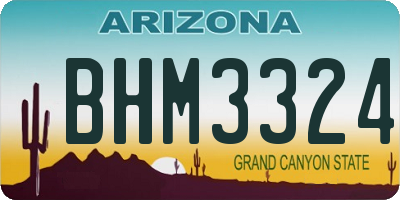 AZ license plate BHM3324