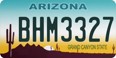 AZ license plate BHM3327