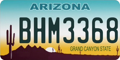 AZ license plate BHM3368