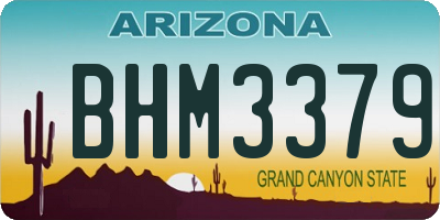 AZ license plate BHM3379