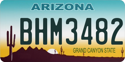 AZ license plate BHM3482