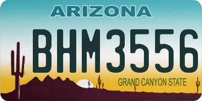 AZ license plate BHM3556