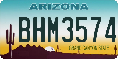 AZ license plate BHM3574