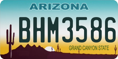 AZ license plate BHM3586