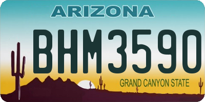 AZ license plate BHM3590