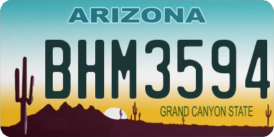 AZ license plate BHM3594