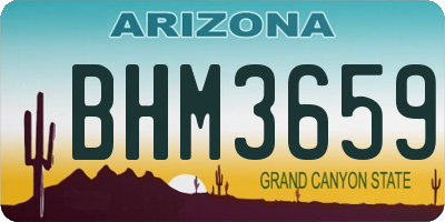 AZ license plate BHM3659