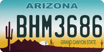 AZ license plate BHM3686