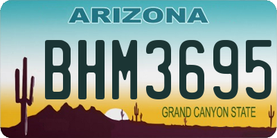 AZ license plate BHM3695
