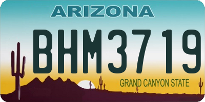 AZ license plate BHM3719