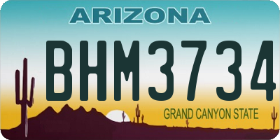 AZ license plate BHM3734