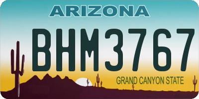 AZ license plate BHM3767