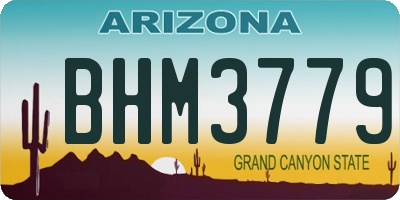 AZ license plate BHM3779