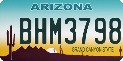 AZ license plate BHM3798