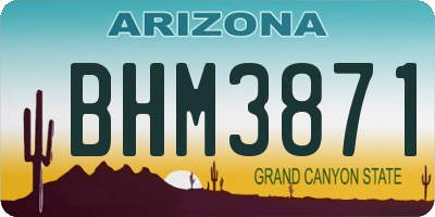 AZ license plate BHM3871