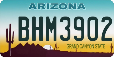 AZ license plate BHM3902