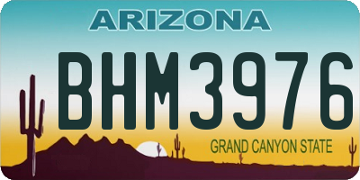 AZ license plate BHM3976