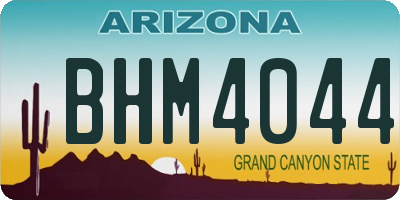 AZ license plate BHM4044