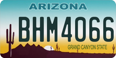 AZ license plate BHM4066